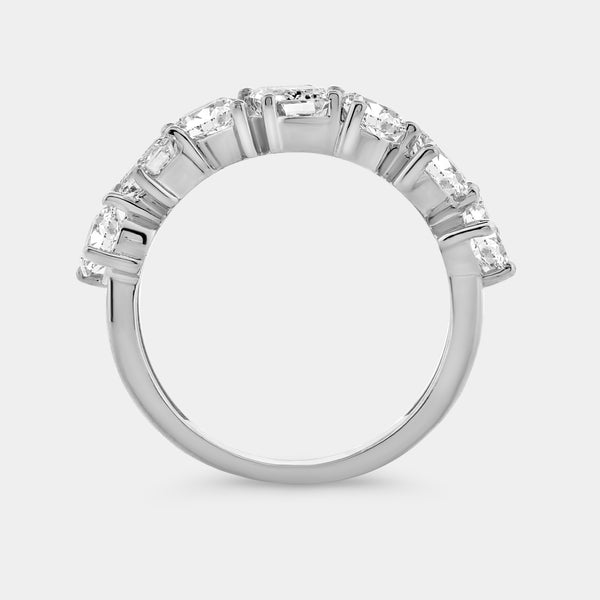 Gilded 2 and 1/2 Carat Diamond Multi-Stone Wedding Band with Fancy Shapes