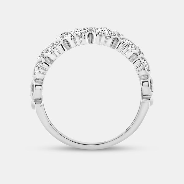 1 and 1/2 Carat Lab-Grown Diamond Ring with a Honeycomb Setting — GILDED New York