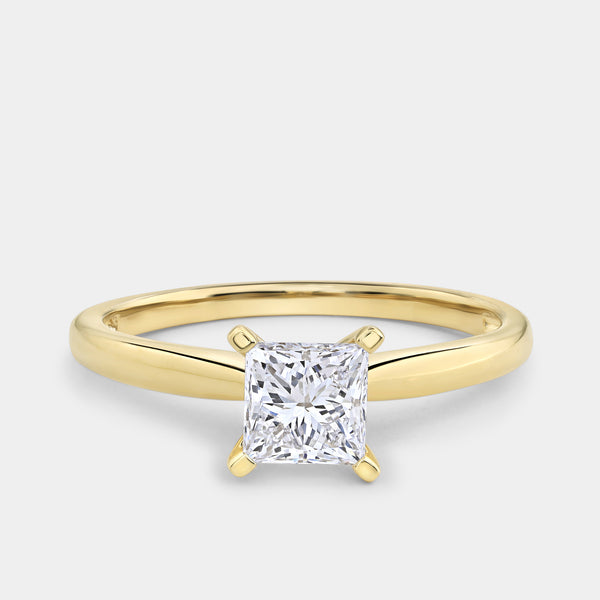 3/4 Carat Lab-Grown Diamond Princess-Cut Classic Solitaire Ring — GILDED New York