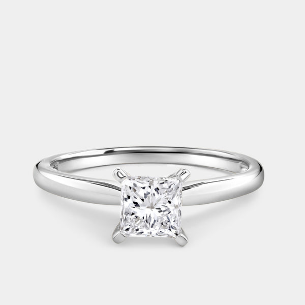 3/4 Carat Lab-Grown Diamond Princess-Cut Classic Solitaire Ring — GILDED New York