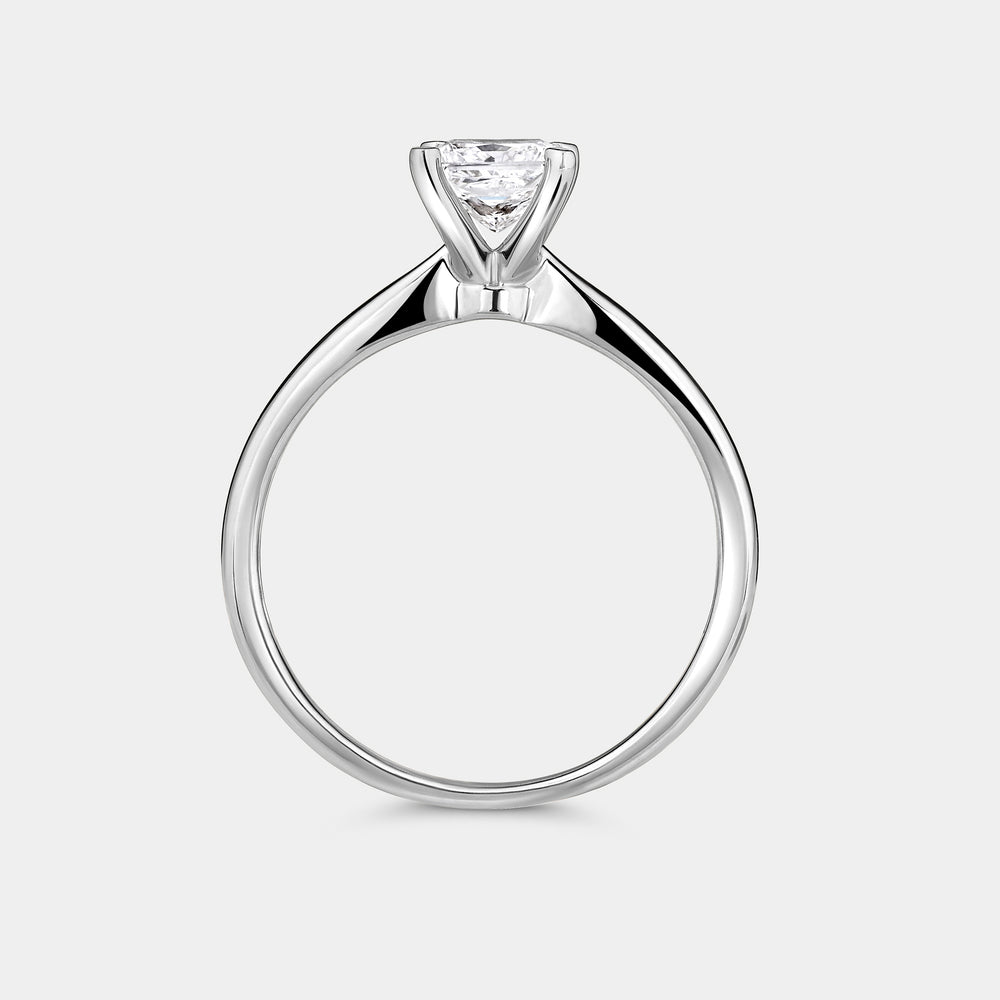 Gilded 3/4 Carat Lab-Grown Diamond Princess-Cut Classic Solitaire Ring