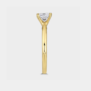 Gilded 3/4 Carat Lab-Grown Diamond Princess-Cut Classic Solitaire Ring