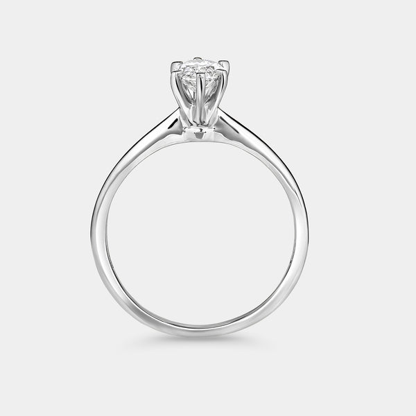 3/4 Carat Lab-Grown Diamond Marquise-Shaped Classic Solitaire Ring — GILDED New York