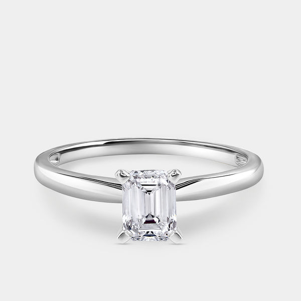 3/4 Carat Lab-Grown Diamond Emerald-Cut Classic Solitaire Ring — GILDED New York