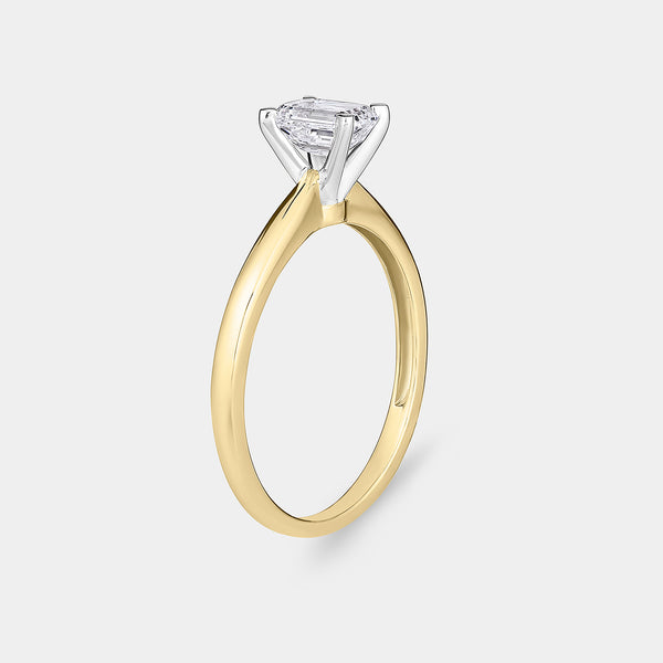 3/4 Carat Lab-Grown Diamond Emerald-Cut Classic Solitaire Ring — GILDED New York