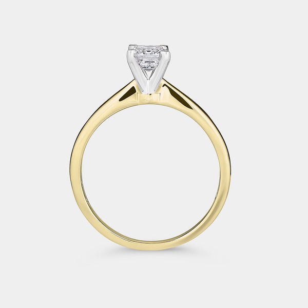 3/4 Carat Lab-Grown Diamond Emerald-Cut Classic Solitaire Ring — GILDED New York