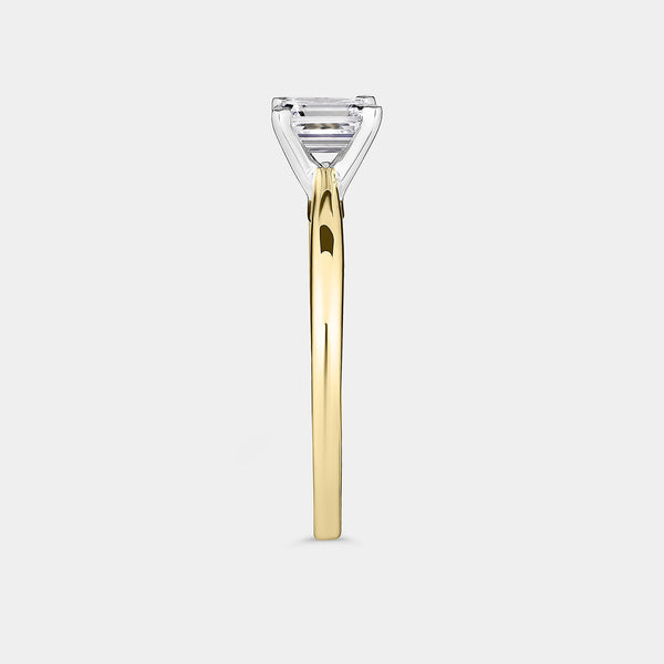 3/4 Carat Lab-Grown Diamond Emerald-Cut Classic Solitaire Ring — GILDED New York