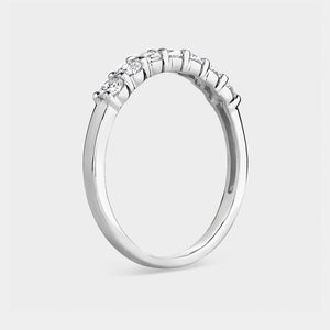 Gilded 1/2 Carat Lab-Grown Diamond Seven-Stone Classic Band