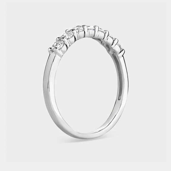Gilded 1/2 Carat Lab-Grown Diamond Seven-Stone Classic Band