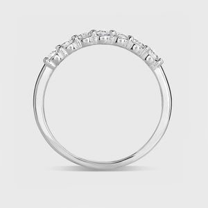 Gilded 1/2 Carat Lab-Grown Diamond Seven-Stone Classic Band