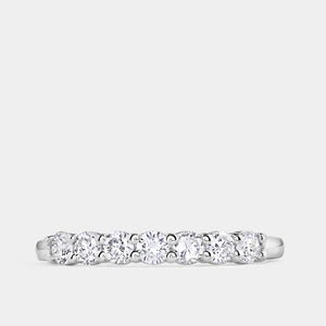 Gilded 1/2 Carat Lab-Grown Diamond Seven-Stone Classic Band