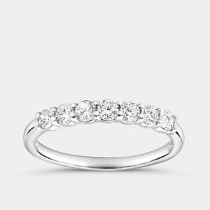 Gilded 1/2 Carat Lab-Grown Diamond Seven-Stone Classic Band