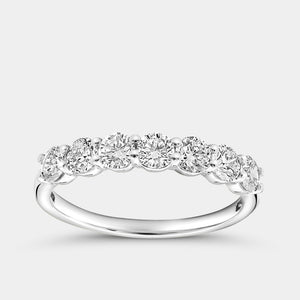 Gilded 1 Carat Lab-Grown Diamond Seven-Stone Classic Band
