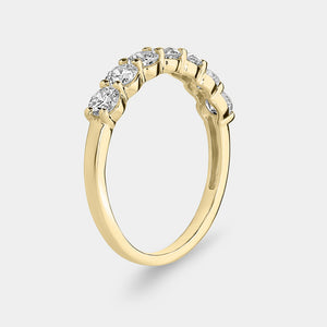 Gilded 1 Carat Lab-Grown Diamond Seven-Stone Classic Band