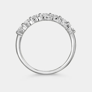 Gilded 1 Carat Lab-Grown Diamond Seven-Stone Classic Band