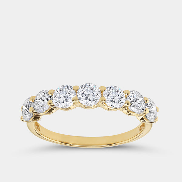 1 and 1/2 Carat Lab-Grown Diamond Seven-Stone Classic Band — GILDED New York
