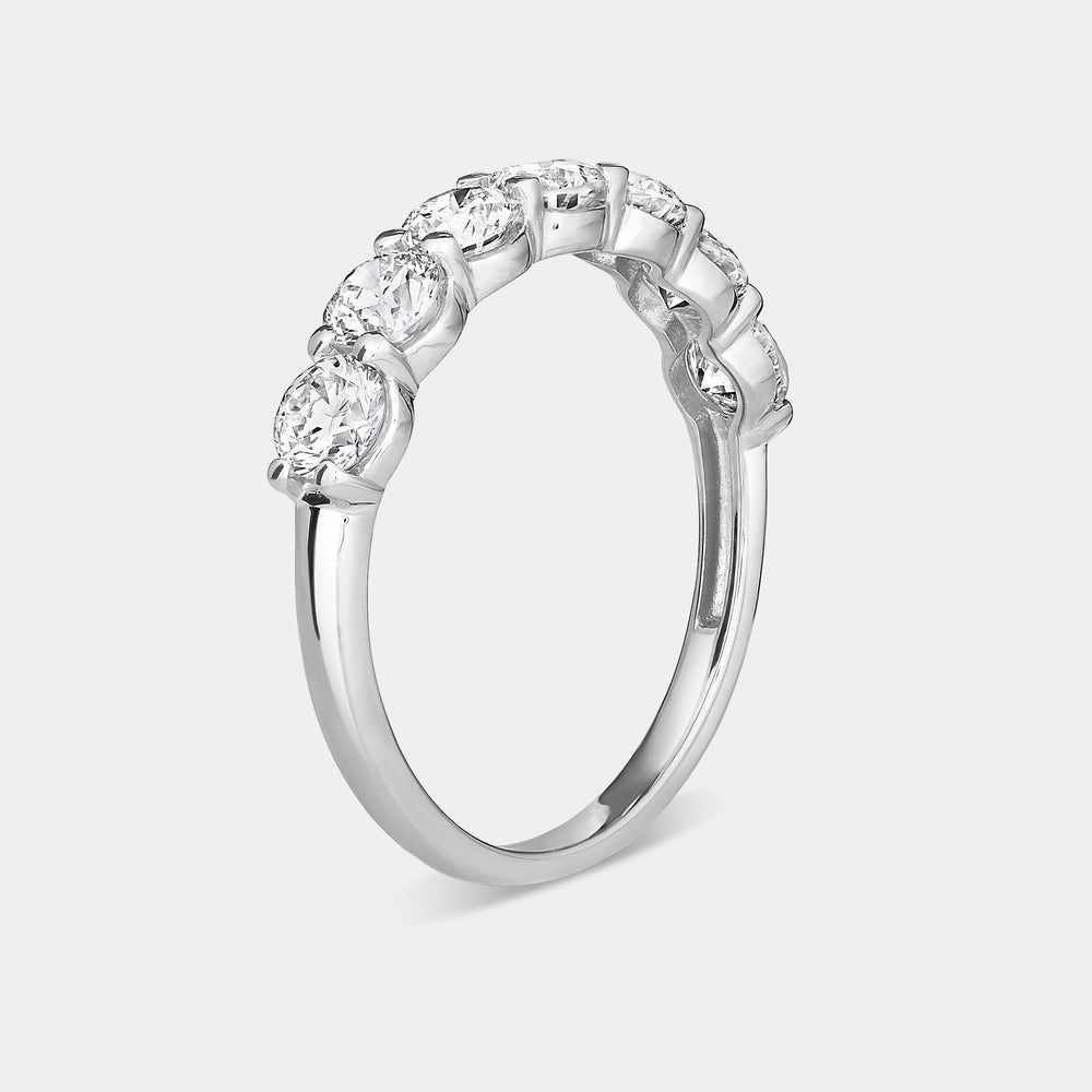 Gilded 1 and 1/2 Carat Lab-Grown Diamond Seven-Stone Classic Band