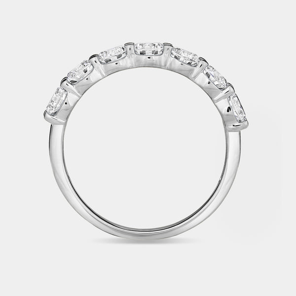 Gilded 1 and 1/2 Carat Lab-Grown Diamond Seven-Stone Classic Band