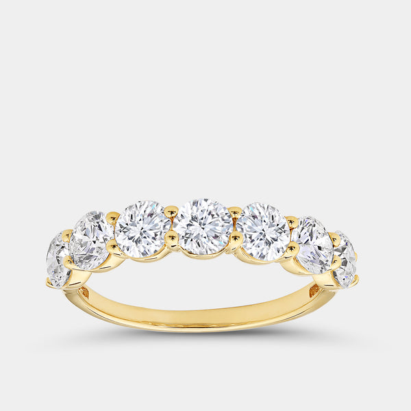 2 Carat Lab-Grown Diamond Seven-Stone Classic Band — GILDED New York