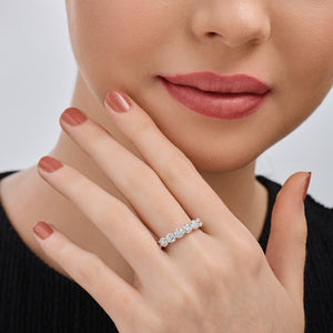 Gilded 2 Carat Lab-Grown Diamond Seven-Stone Classic Band