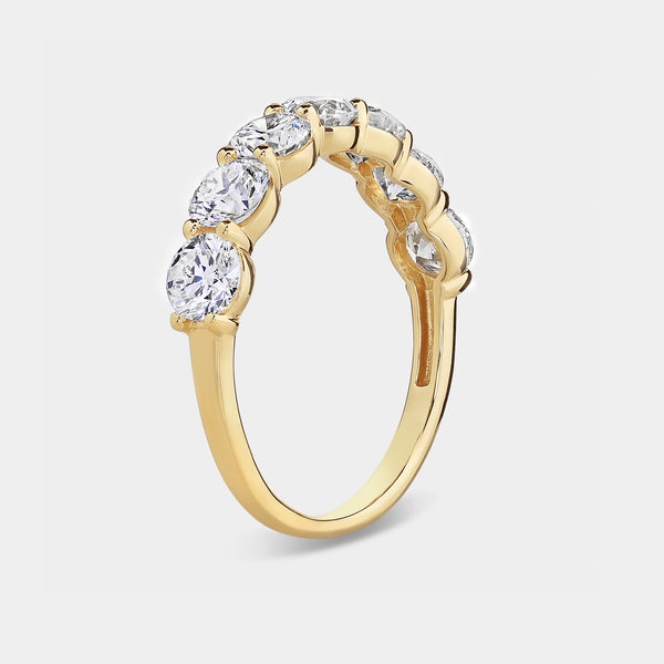 2 Carat Lab-Grown Diamond Seven-Stone Classic Band — GILDED New York