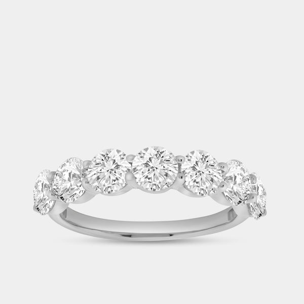 2 and 1/2 Carat Lab-Grown Diamond Seven-Stone Classic Band — GILDED New York