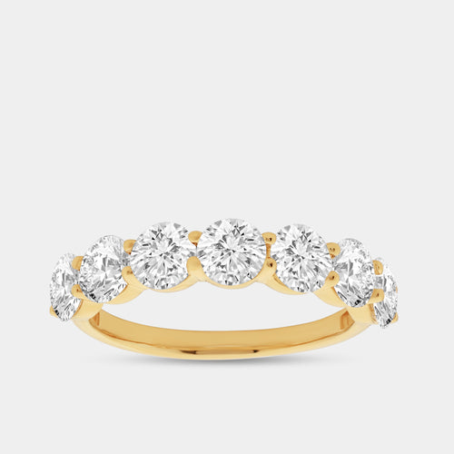 2 and 1/2 Carat Lab-Grown Diamond Seven-Stone Classic Band — GILDED New York