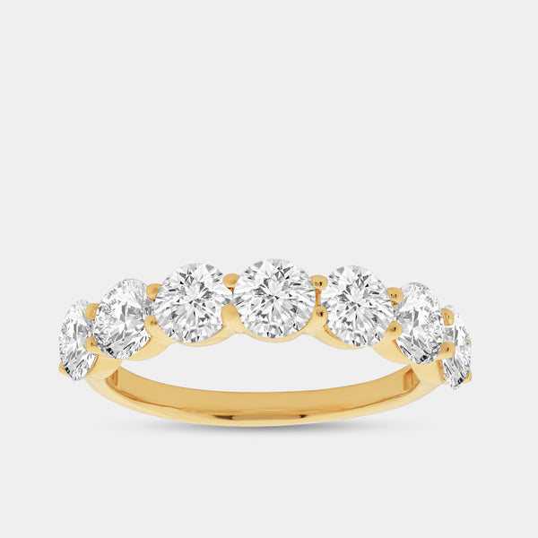 2 and 1/2 Carat Lab-Grown Diamond Seven-Stone Classic Band — GILDED New York