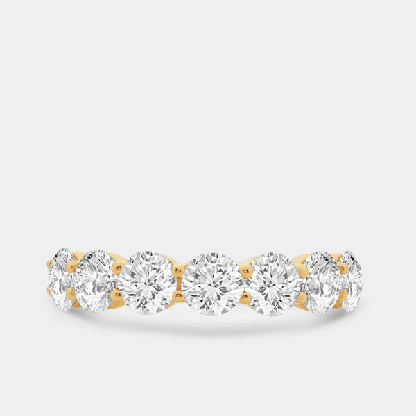 2 and 1/2 Carat Lab-Grown Diamond Seven-Stone Classic Band — GILDED New York