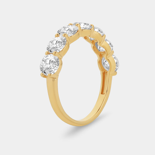 2 and 1/2 Carat Lab-Grown Diamond Seven-Stone Classic Band — GILDED New York