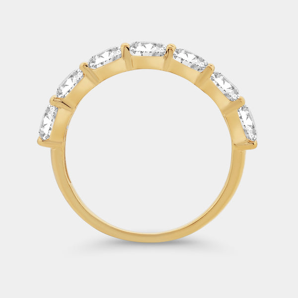 2 and 1/2 Carat Lab-Grown Diamond Seven-Stone Classic Band — GILDED New York
