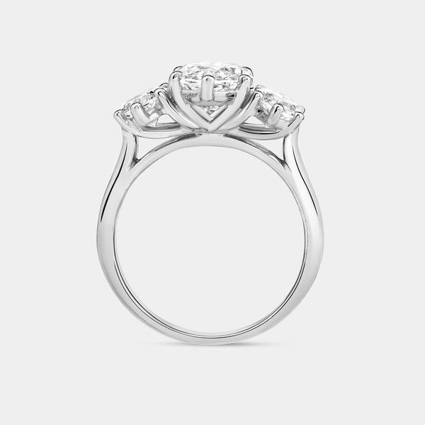 5 Carat Lab-Grown Diamond Marquise-Shaped Three-Stone Ring — GILDED New York
