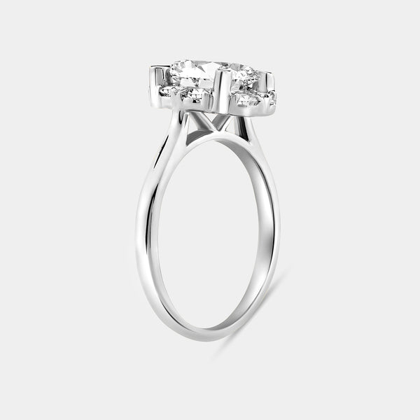 2 Carat Lab-Grown Diamond Oval-Shaped Hidden Halo Engagement Ring — GILDED New York