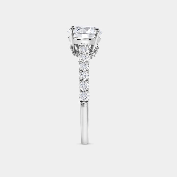 2 Carat Lab-Grown Diamond Solitaire Plus Engagement Ring with a Classic Shank — GILDED New York