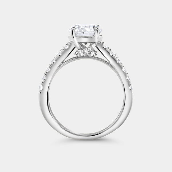2 Carat Lab-Grown Diamond Solitaire Plus Engagement Ring with a Classic Shank — GILDED New York