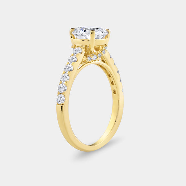 2 Carat Lab-Grown Diamond Solitaire Plus Engagement Ring with a Classic Shank — GILDED New York
