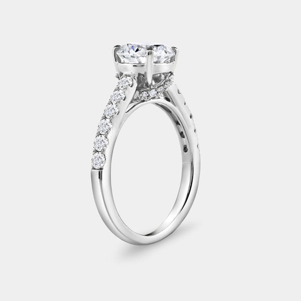 2 Carat Lab-Grown Diamond Solitaire Plus Engagement Ring with a Classic Shank — GILDED New York