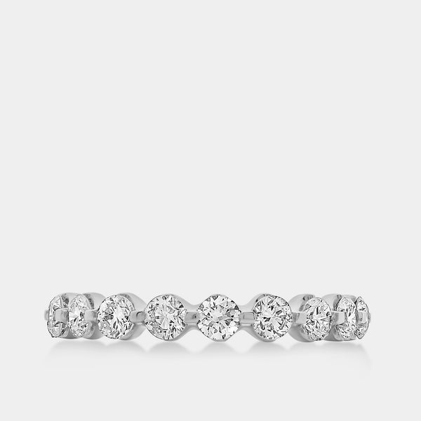 Gilded 1 Carat Lab-Grown Diamond Round-Shaped Fancy Wedding Band