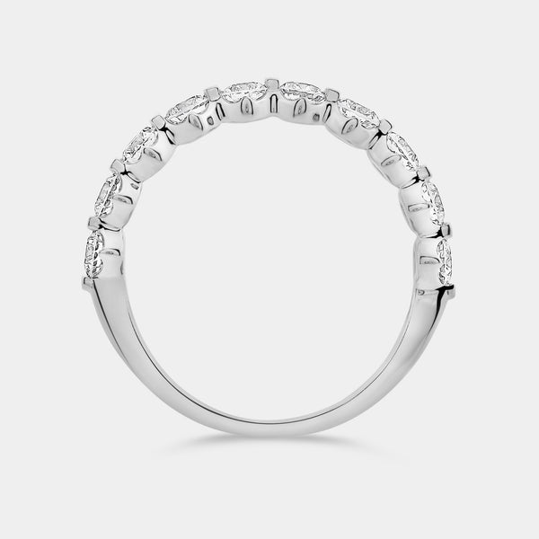 Gilded 1 Carat Lab-Grown Diamond Round-Shaped Fancy Wedding Band