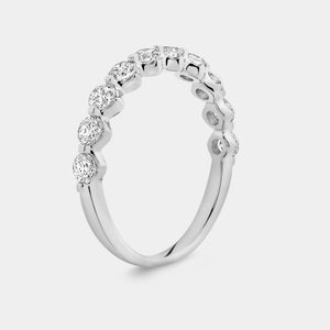 Gilded 1 Carat Lab-Grown Diamond Round-Shaped Fancy Wedding Band
