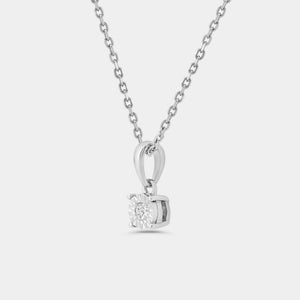 Gilded 1/10 Carat Lab-Grown Diamond Round-Shaped Two-Piece Earring and Pendant Set in an Illusion Plate
