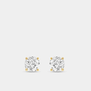 Gilded 2 Carat Lab-Grown Diamond Round-Shaped Two-Piece Earring and Pendant Set