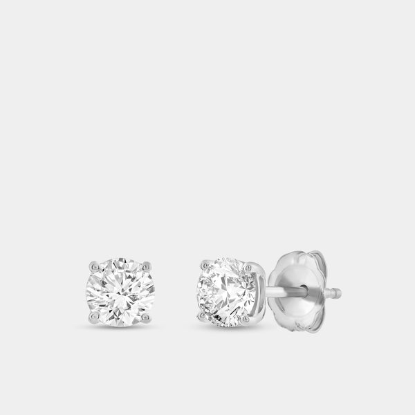 Gilded 2 Carat Lab-Grown Diamond Round-Shaped Two-Piece Earring and Pendant Set
