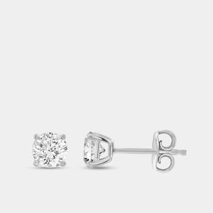 Gilded 2 Carat Lab-Grown Diamond Round-Shaped Two-Piece Earring and Pendant Set