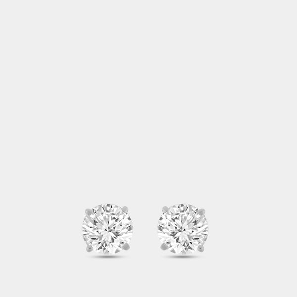 Gilded 3 Carat Lab-Grown Diamond Round-Shaped Two-Piece Earring and Pendant Set