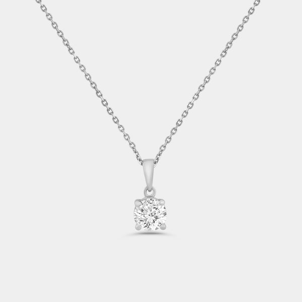 Gilded 3 Carat Lab-Grown Diamond Round-Shaped Two-Piece Earring and Pendant Set