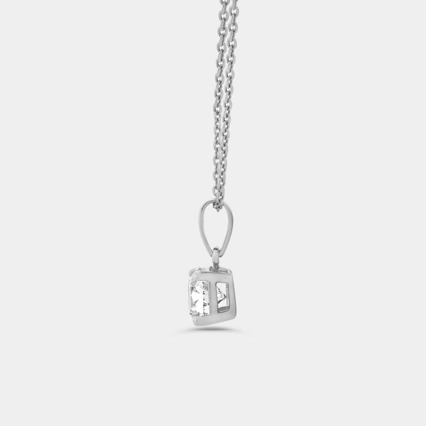 Gilded 3 Carat Lab-Grown Diamond Round-Shaped Two-Piece Earring and Pendant Set