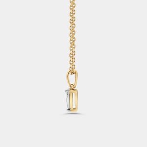 Gilded 1/10 Carat Lab-Grown Diamond Round-Shaped Two-Piece Earring and Pendant Set in a Heart-Shaped Illusion Plate
