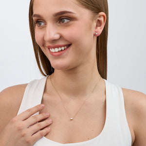 Gilded 1/4 Carat Lab-Grown Diamond Round-Shaped, Bezel-Set, Two-Piece Earring and Pendant Set