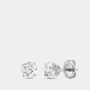 Gilded 2 Carat Lab-Grown Diamond Round-Shaped Classic Two-Piece Earring and Pendant Set